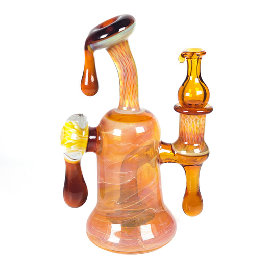 heady glass honeycomb bee drip