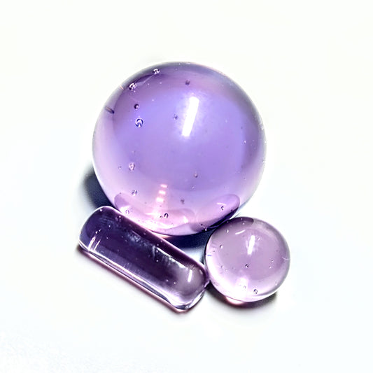 US Glass Glassblown Custom Terp Slurper Marble Set - Pink Slime