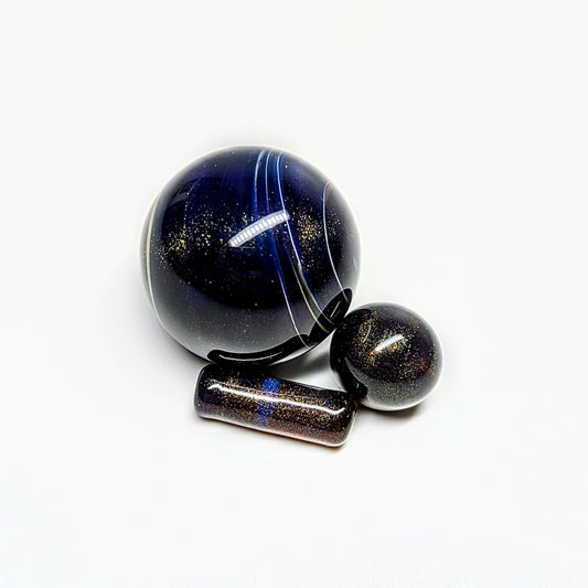 US Glass Glassblown Custom Terp Slurper Marble Set - Mystery Aventurine