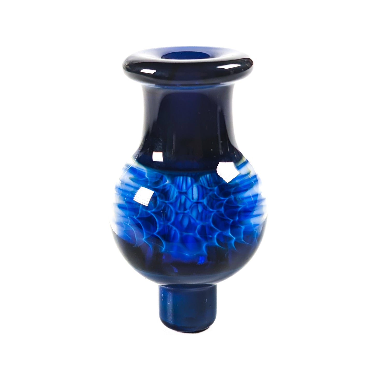 Blue Honeycomb - Glass Carb Cap