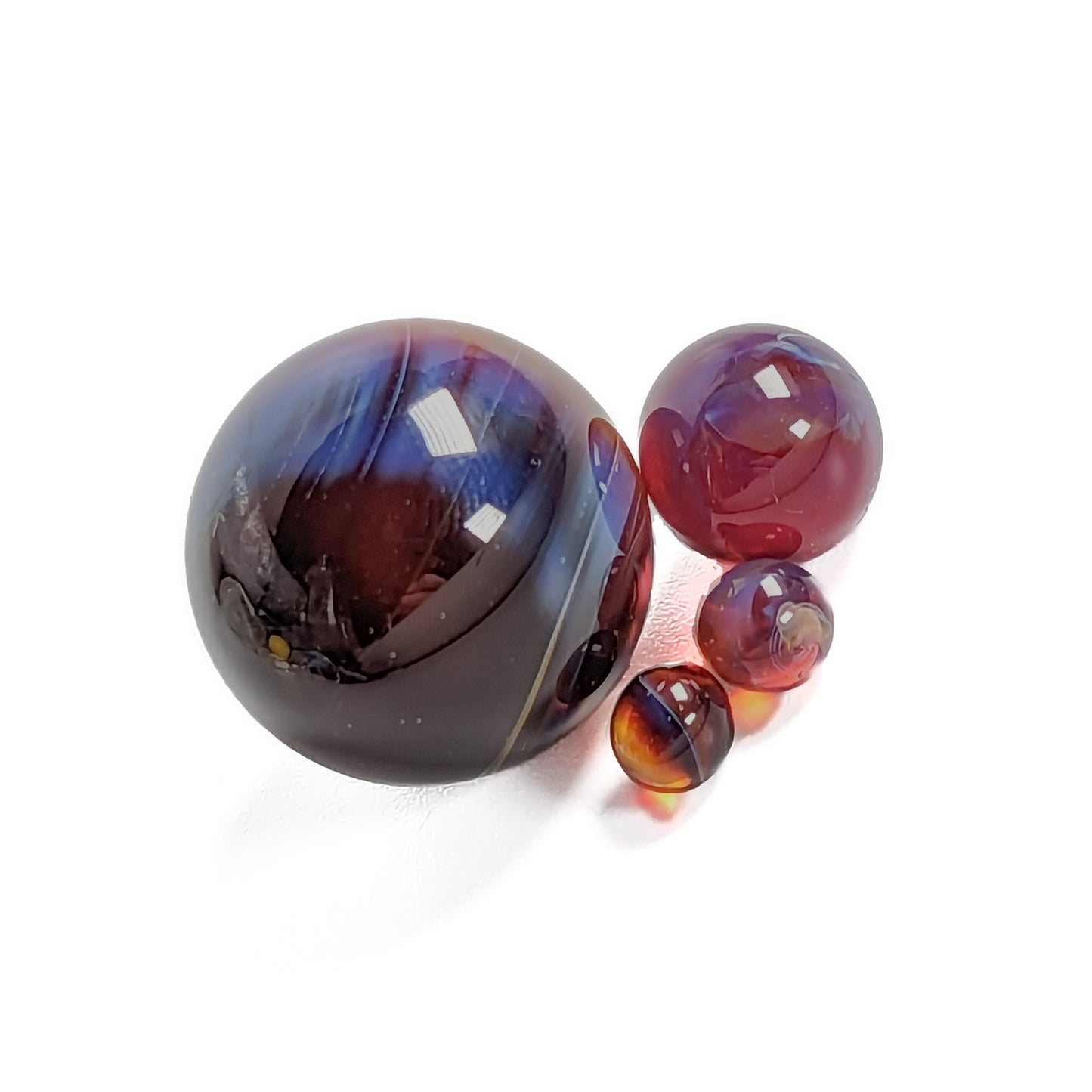 Double Amber Purple Glass Set